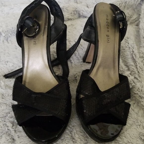 Black sequin heels - Picture 4 of 5